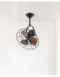 Ventilador de techo Keiki - Faro - Ventilador pequeño y orientable, estilo industrial