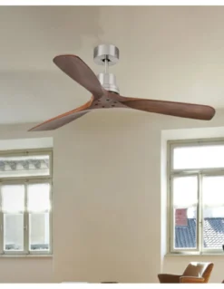 Ventilador de techo Lantau - Faro - 132 cm, níquel mate, 3 palas