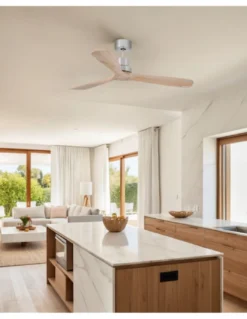 Ventilador de techo Lantau Smart L - Faro - Ventilador inteligente y silencioso, palas de pino