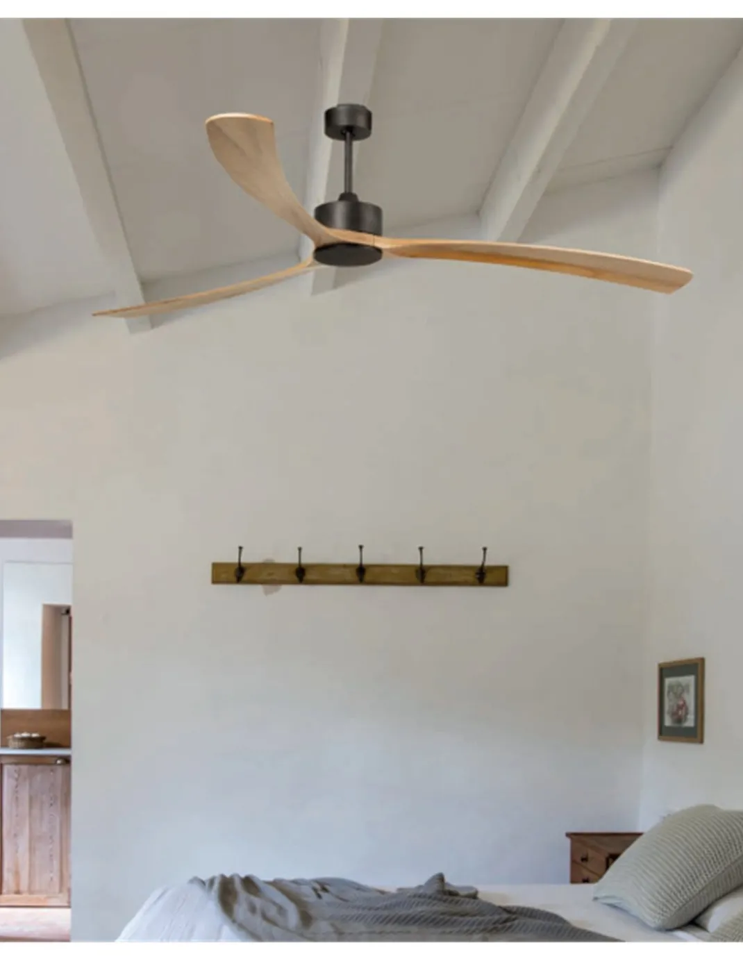Ventilador de techo marrón Kauai - Faro - Para estancias grandes, eficiente y silencioso, gran caudal de aire