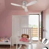Ventilador de techo Mini Siroco – Schuller – Ventilador blanco, motor DC, 6 velocidades