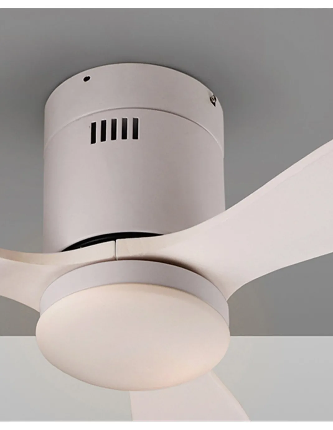 Ventilador de techo Mini Siroco – Schuller – Ventilador blanco, motor DC, 6 velocidades