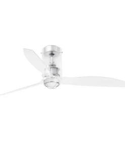 Ventilador de Techo Mini Tube - Faro - Ventilador con luz, aspas transparentes