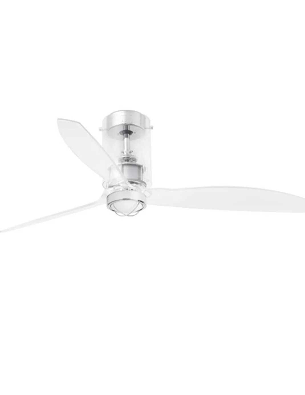 Ventilador de Techo Mini Tube - Faro - Ventilador con luz, aspas transparentes