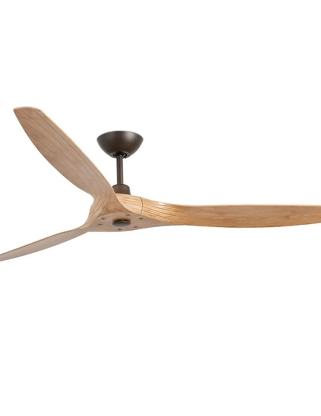 Ventilador de techo Morea - Faro - Ventilador sin luz silencioso con palas acabadas en madera clara
