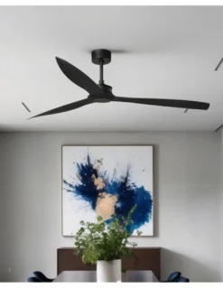 Ventilador de techo negro con motor DC JUST Fan - Faro