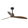 Ventilador de techo negro/madera sin luz y motor DC Copper - Faro