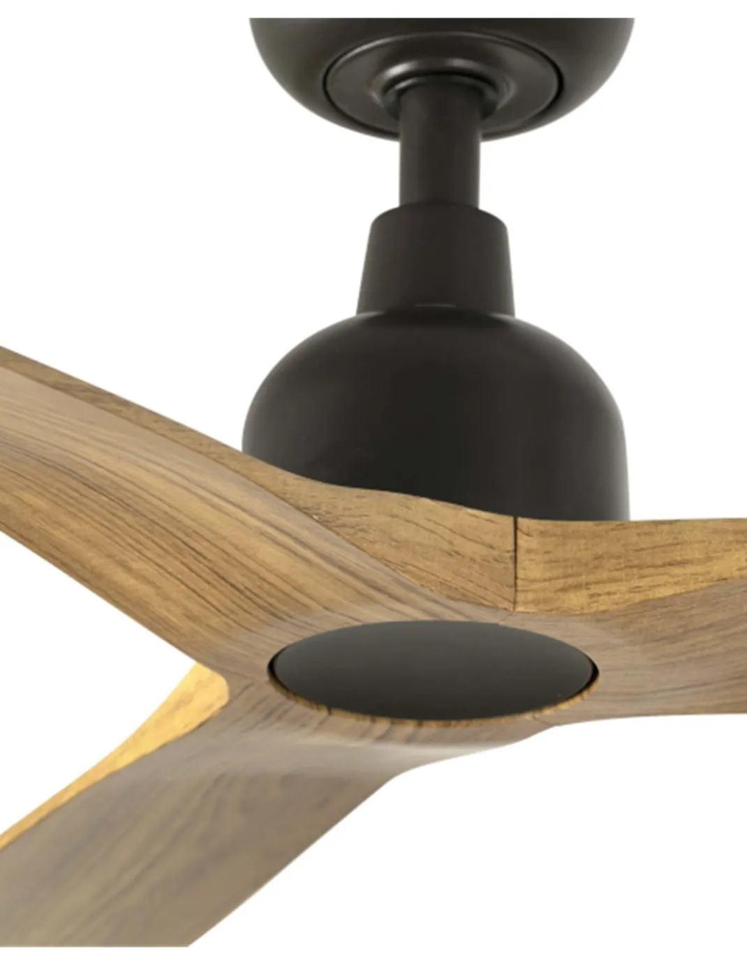 Ventilador de techo Outwood L Smart - Faro - Ventilador sin luz apto para exteriores, madera roble