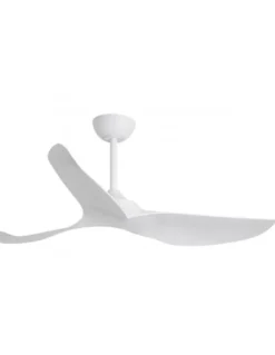 Ventilador de techo para exterior sin luz Garden - AJP - Acabado blanco IP44 con 3 palas y mando a distancia