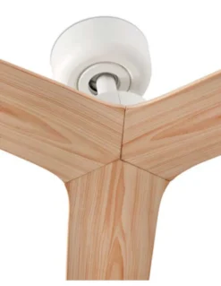 Ventilador de techo Rocker M - Faro - Ventilador de techo blanco mate con palas en fresno
