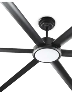 Ventilador de techo Rotterdam 30 XXL - Faro – Ventilador DC negro, apto para espacios superiores a 39 m²