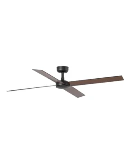Ventilador de techo Rudder L - Faro - Palas reversibles negro/nogal