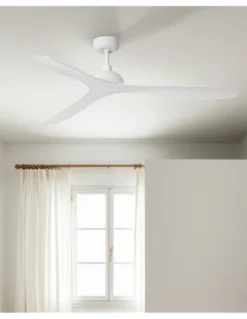 Ventilador de techo sin luz Gotland - Faro - Ventilador blanco, ultrasilencioso con tres aspas