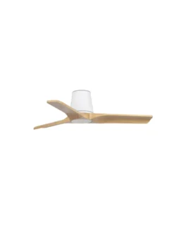 Ventilador de techo sin luz Heywood Tub S - Faro - Palas FSC de pino, motor DC