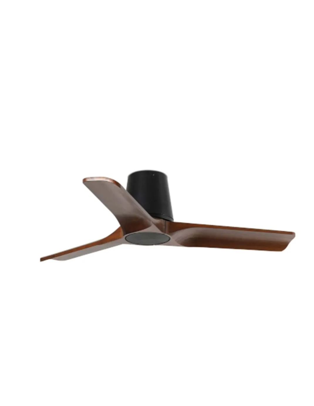 Ventilador de techo sin luz Heywood Tub S - Faro - Palas FSC de nogal, motor DC