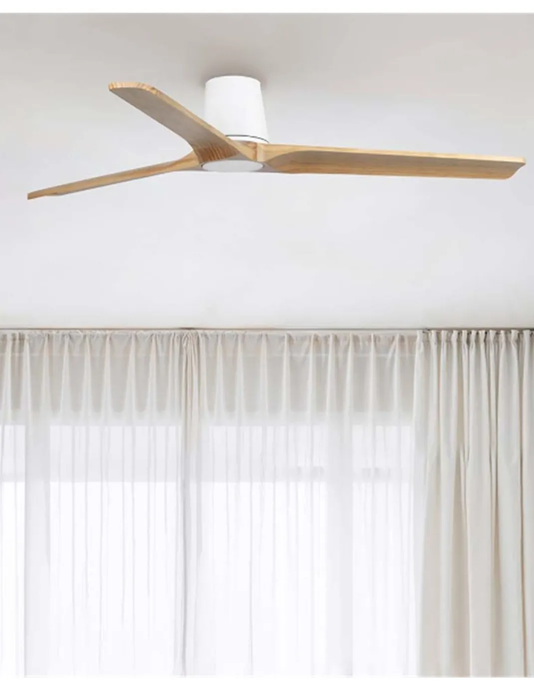 Ventilador de techo sin luz Heywood Tub L - Faro - Ventilador DC con palas de pino