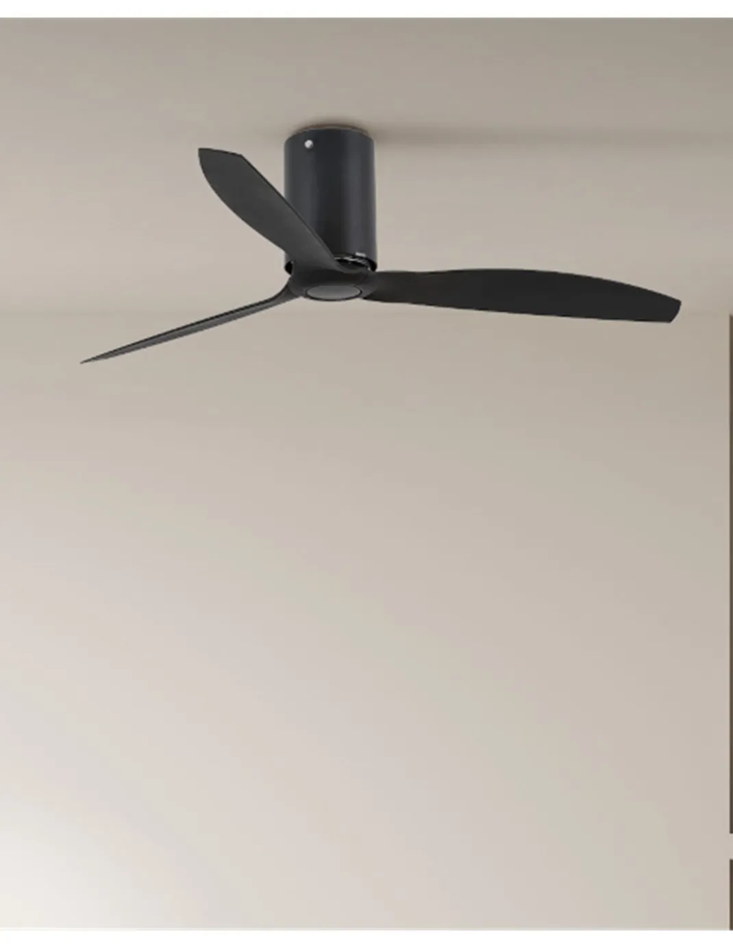Ventilador de techo sin luz Mini Tube Fan M - Faro - Ventilador DC negro mate