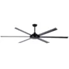 Ventilador de techo sin luz Niágara - ALG - Ventilador industrial negro para grandes superficies con 6 aspas