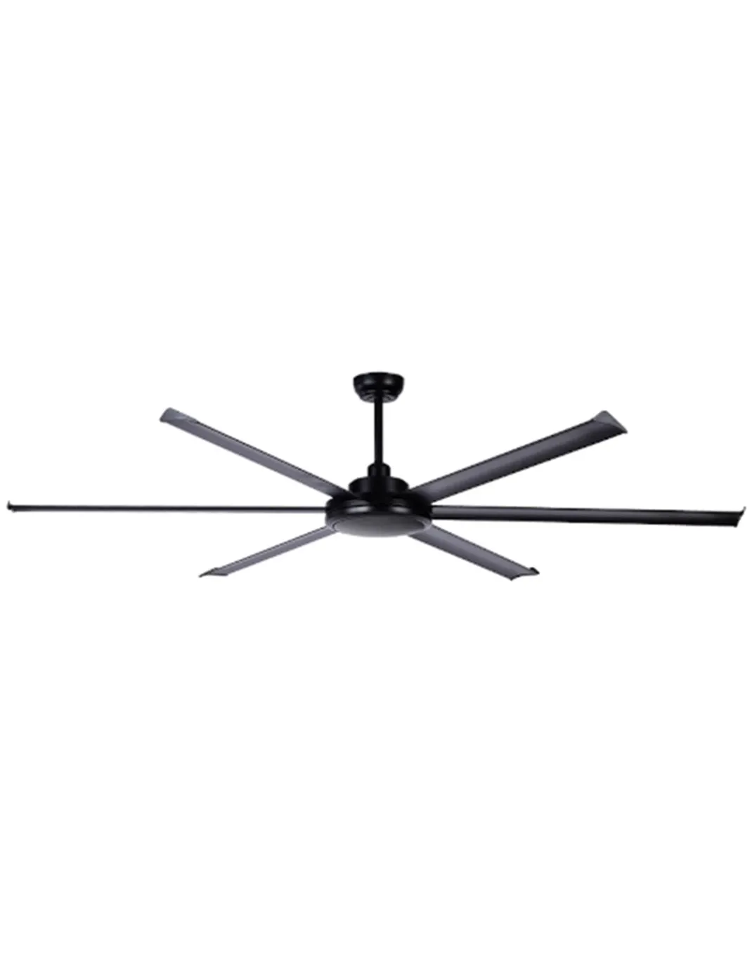 Ventilador de techo sin luz Niágara - ALG - Ventilador industrial negro para grandes superficies con 6 aspas