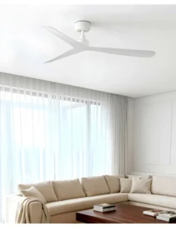 Ventilador de techo sin luz Rocker - Faro - Ventilador elegante y ultrasilencioso de color blanco