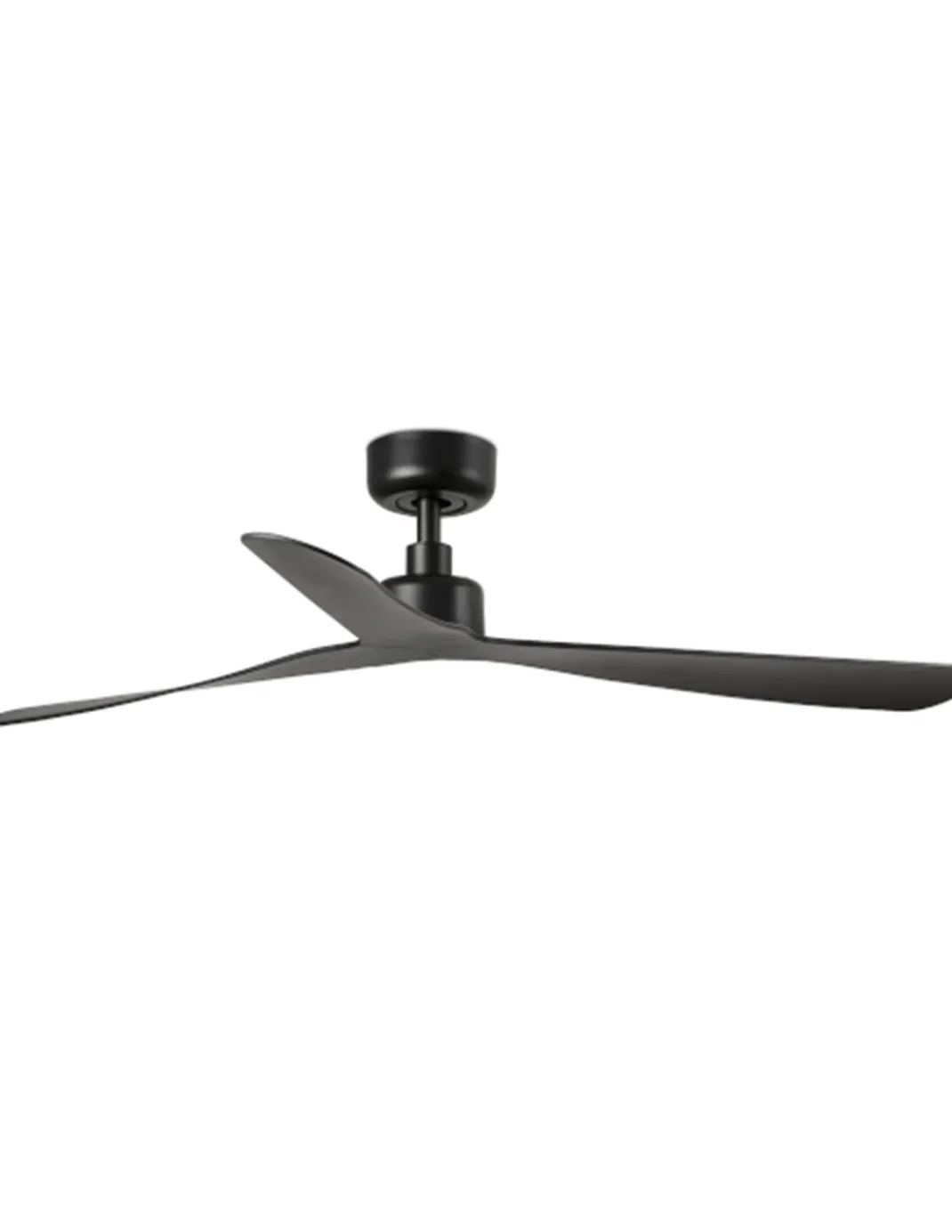 Ventilador de techo sin luz Rocker L - Faro - 3 palas en negro mate con función inversa y 6 velocidades
