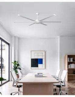 Ventilador de techo sin luz Rotterdam 20 XL - Faro - Ventilador DC blanco, tamaño industrial