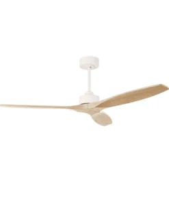 Ventilador de techo sin luz Stem Evo - FORLIGHT - Ventilador de madera clara, 6 velocidades