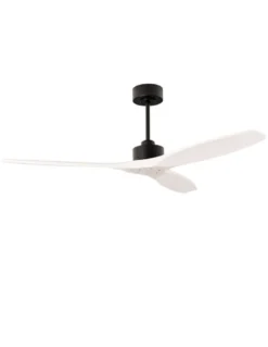 Ventilador de techo sin luz Stem Evo - FORLIGHT - Ventilador de madera blanca, motor DC