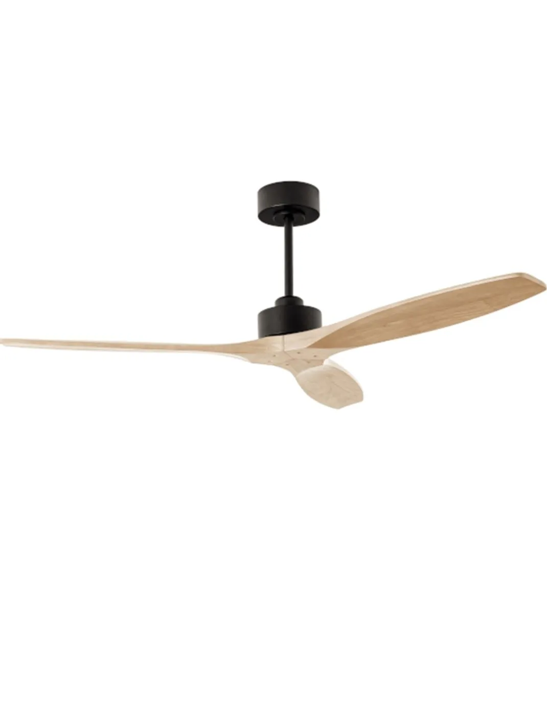 Ventilador de techo sin luz Stem Evo - FORLIGHT - Moderno ventilador DC, palas de madera clara