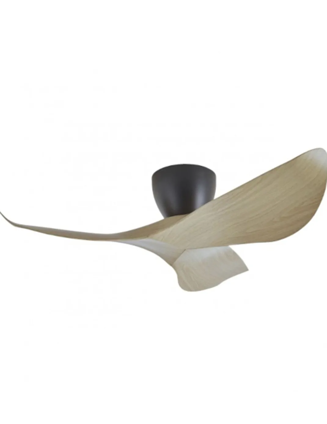 Ventilador de techo sin luz Venice - AJP - Diseño de palas curvadas en madera clara con motor ultrasilencioso