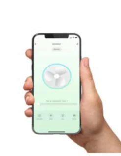 Ventilador de techo smart sin luz Rocker L - Faro - Negro y nogal con control Tuya, función inversa y 3 palas